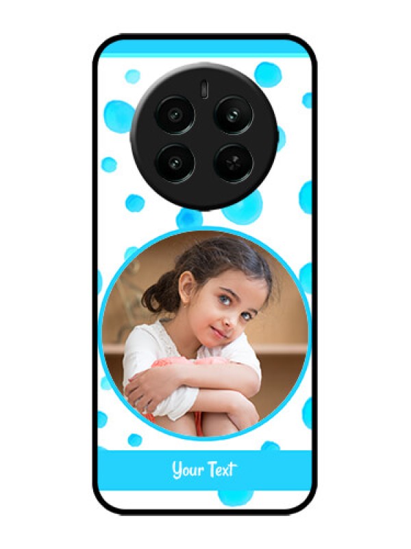 Custom narzo 70 Pro 5G Custom Metal Phone Case - Blue Bubbles Pattern Design