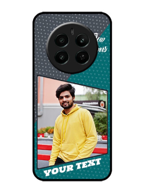 Custom narzo 70 Pro 5G Custom Metal Phone Case - Background Pattern Design With Quote