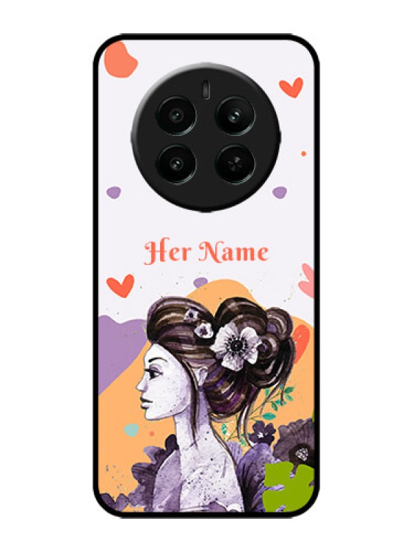 Custom narzo 70 Pro 5G Custom Metal Phone Case - Woman And Nature Design