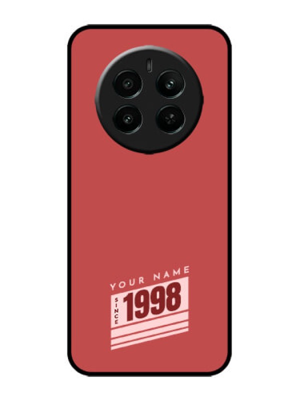 Custom narzo 70 Pro 5G Custom Metal Phone Case - Red Custom Year Of Birth Design