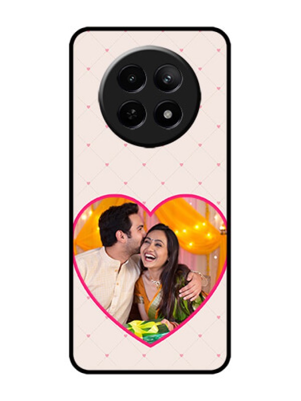 Custom narzo 70X 5G Custom Metal Phone Case - Heart Shape Design