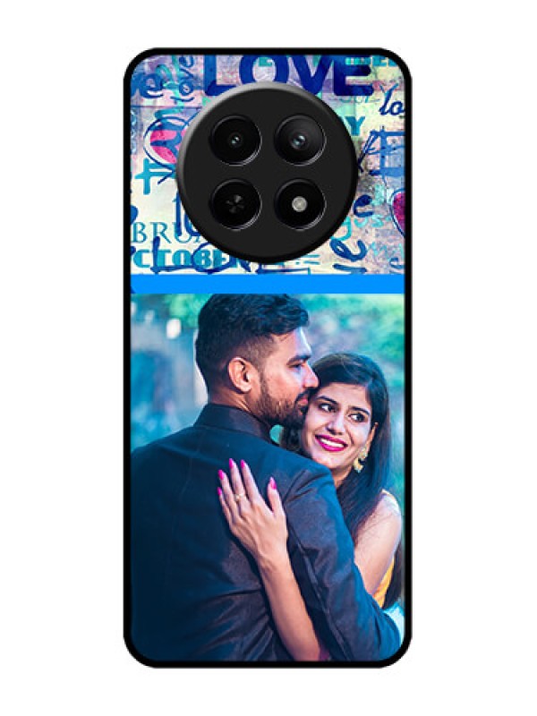 Custom narzo 70X 5G Custom Metal Phone Case - Colorful Love Design