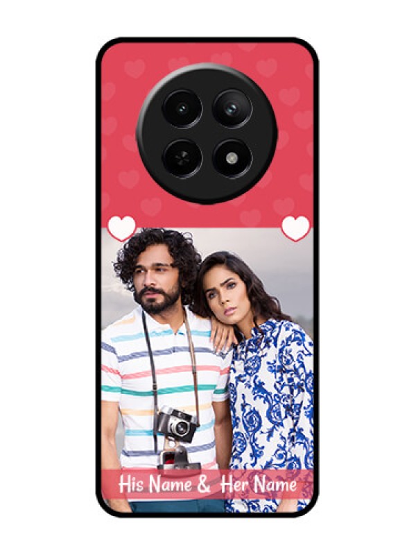 Custom narzo 70X 5G Custom Metal Phone Case - Simple Love Design