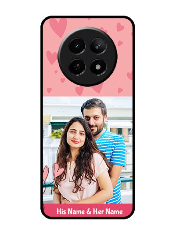 Custom narzo 70X 5G Custom Metal Phone Case - Love Design Peach Color