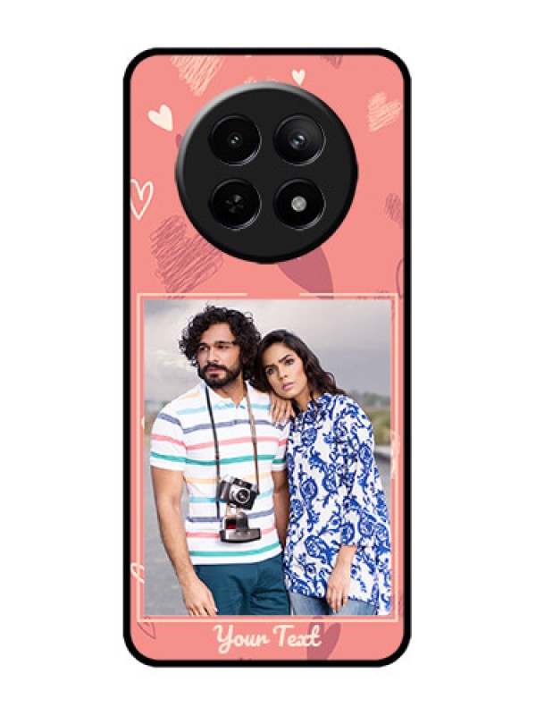 Custom narzo 70X 5G Custom Metal Phone Case - Love Doodle Art Design