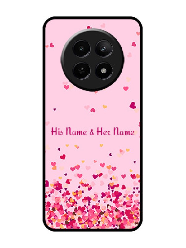 Custom narzo 70X 5G Custom Metal Phone Case - Floating Hearts Design