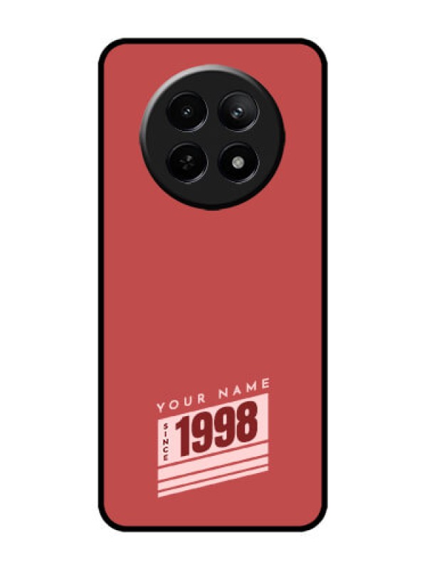 Custom narzo 70X 5G Custom Metal Phone Case - Red Custom Year Of Birth Design
