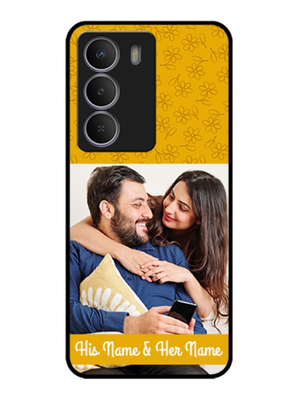 Custom Realme Narzo 80 Lite Custom Metal Phone Case - Yellow Floral Design