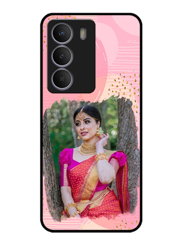 Custom Realme Narzo 80 Lite Custom Metal Phone Case - Gold Glitter Splash Design