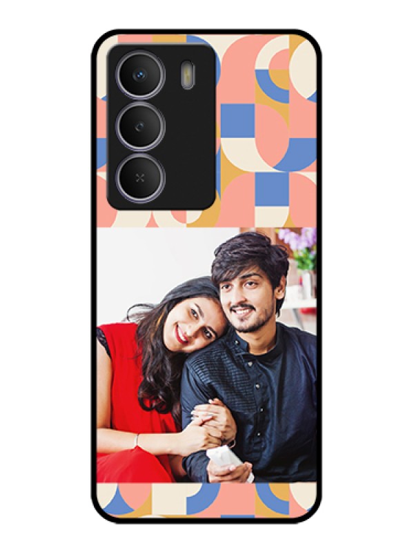 Custom Realme Narzo 80 Lite Custom Metal Phone Case - Semi - Circle Maze Pattern Design