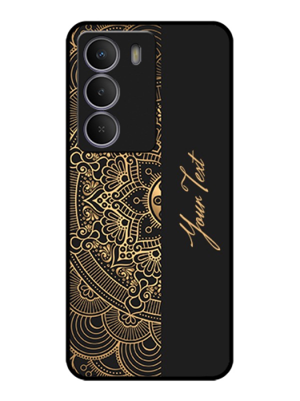 Custom Realme Narzo 80 Lite Custom Metal Phone Case - Mandala Art With Custom Text Design