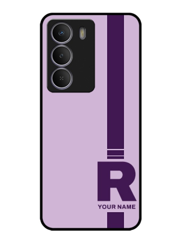 Custom Realme Narzo 80 Lite Custom Metal Phone Case - Simple Dual Tone Stripe With Name Design