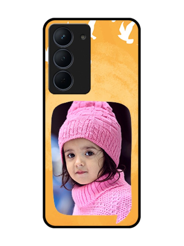Custom Narzo 80x 5G Custom Metal Phone Case - Water Color Design With Bird Icons