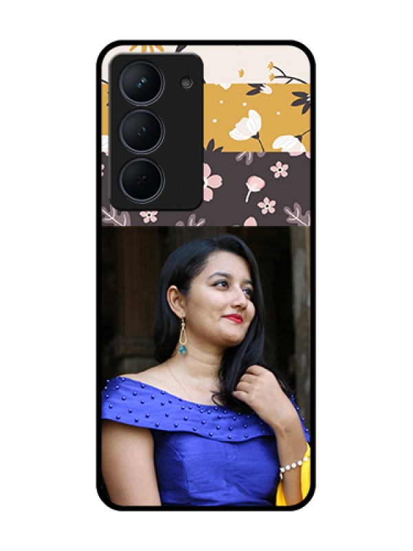 Custom Narzo 80x 5G Custom Metal Phone Case - Stylish Floral Design