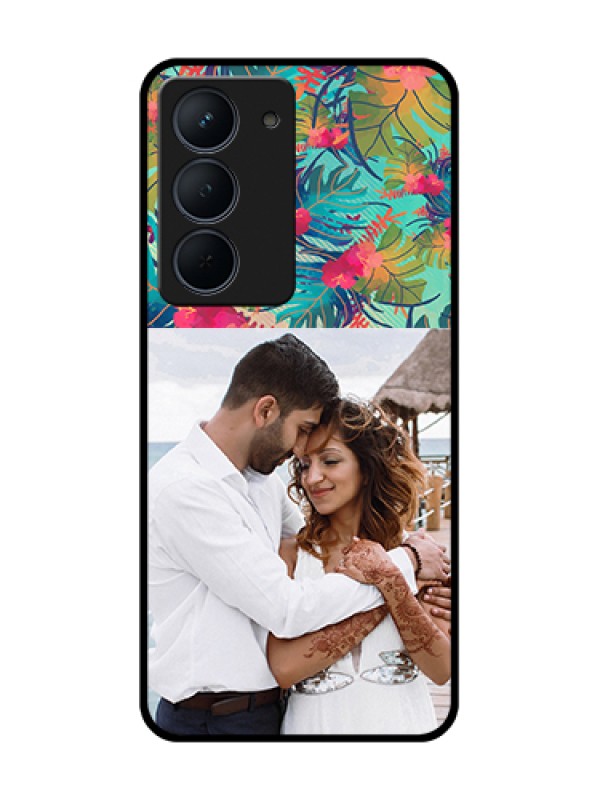 Custom Narzo 80x 5G Custom Metal Phone Case - Watercolor Floral Design