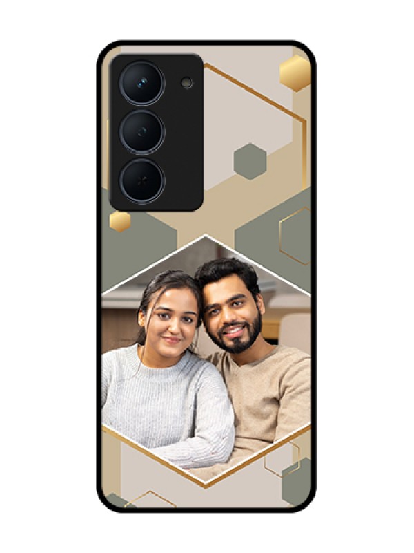Custom Narzo 80x 5G Custom Metal Phone Case - Stylish Hexagon Pattern Design