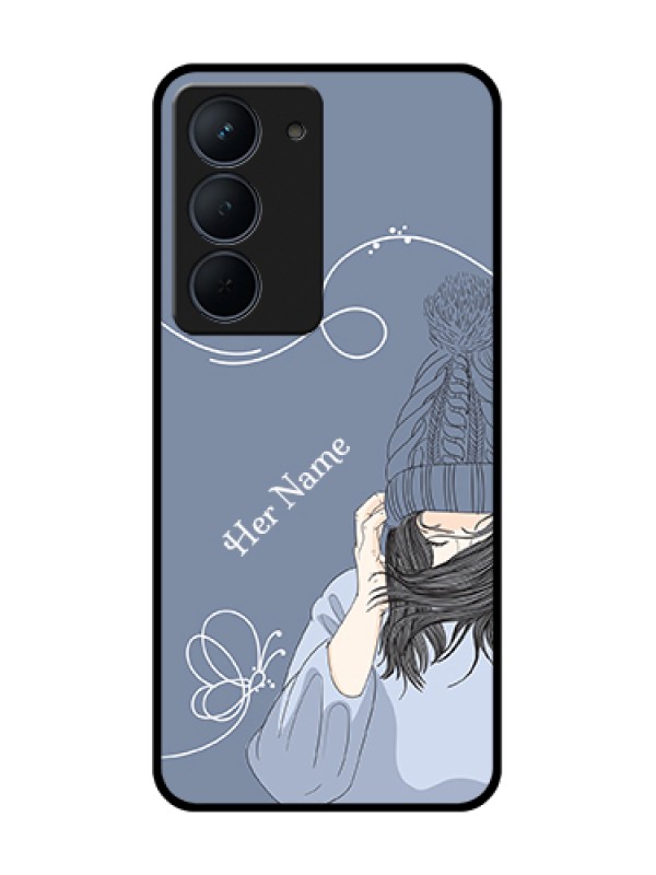 Custom Narzo 80x 5G Custom Metal Phone Case - Girl In Winter Outfit Design