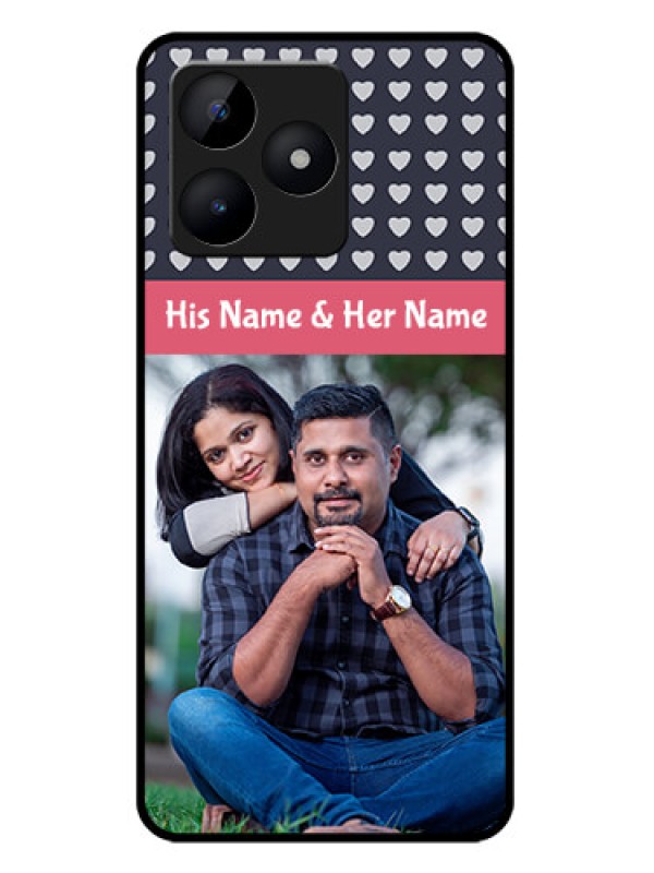 Custom narzo N53 Custom Metal Phone Case - Love Symbols Design