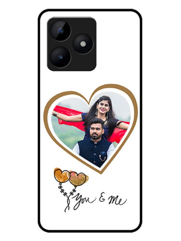 Custom narzo N53 Custom Metal Phone Case - You and Me Design