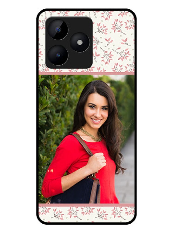 Custom narzo N53 Custom Metal Phone Case - Stunning Floral Design