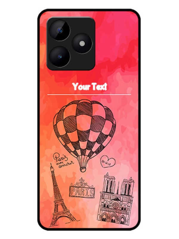 Custom narzo N53 Custom Metal Phone Case - Paris Theme Design