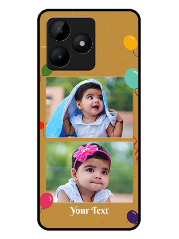 Custom narzo N53 Custom Metal Phone Case - Image Holder With Birthday Celebrations Design