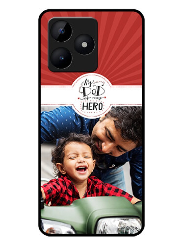 Custom narzo N53 Custom Metal Phone Case - My Dad Hero Design