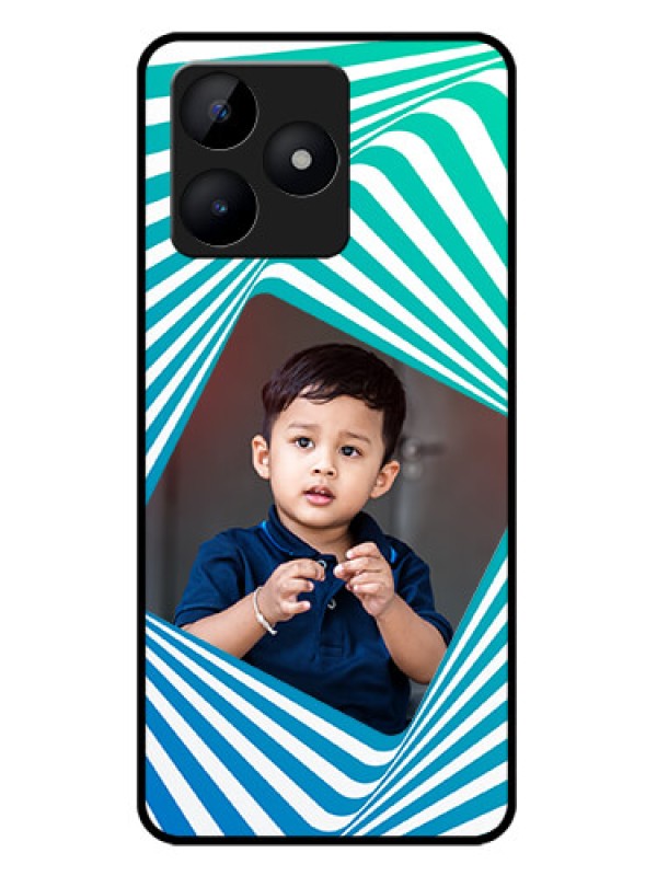 Custom narzo N53 Custom Metal Phone Case - Abstract Spiral Design