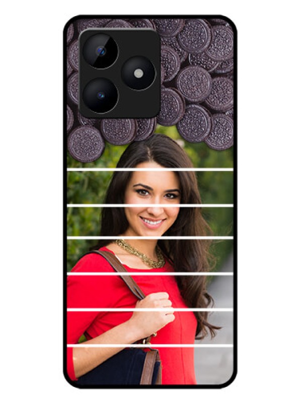 Custom narzo N53 Custom Metal Phone Case - With Oreo Biscuit Design