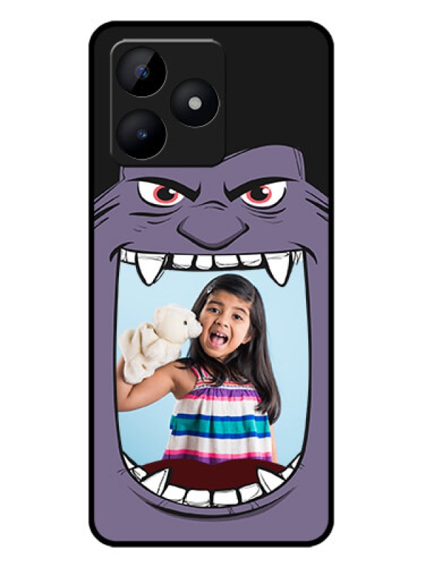 Custom narzo N53 Custom Metal Phone Case - Angry Monster Design