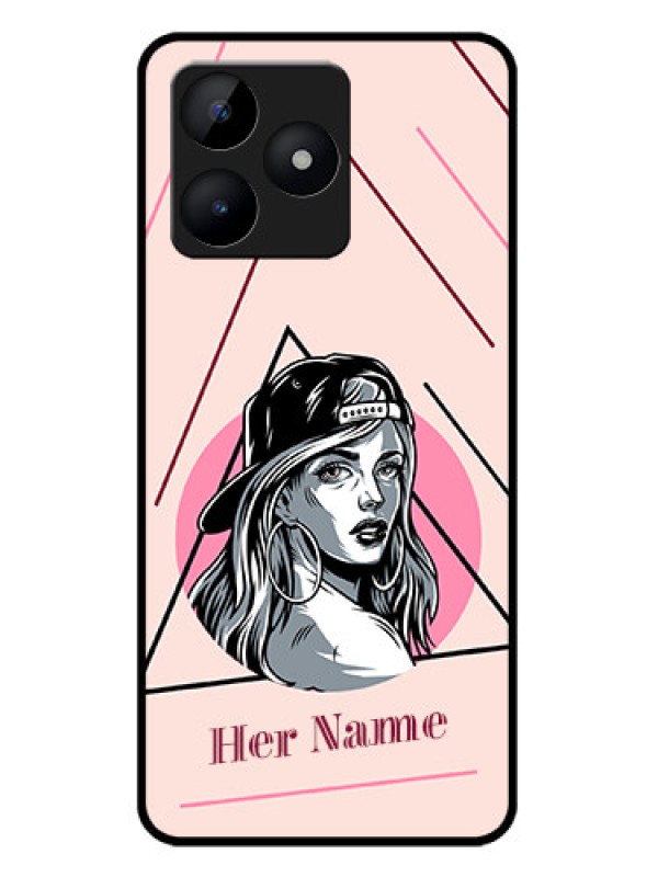 Custom narzo N53 Custom Metal Phone Case - Rockstar Girl Design