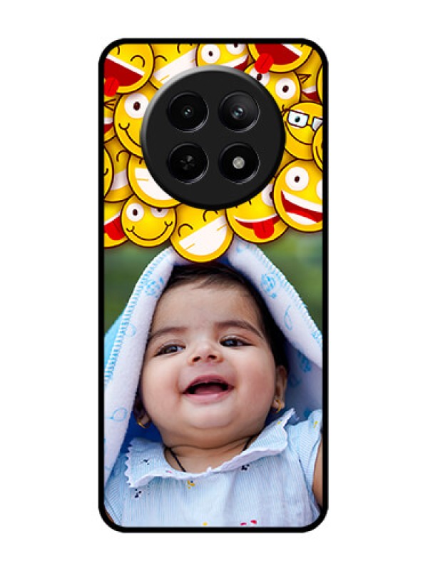 Custom narzo N65 5G Custom Metal Phone Case - With Smiley Emoji Design