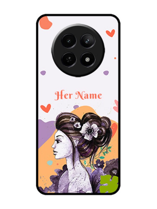 Custom narzo N65 5G Custom Metal Phone Case - Woman And Nature Design