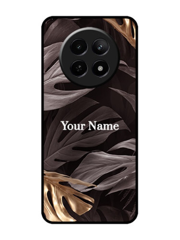 Custom narzo N65 5G Custom Metal Phone Case - Wild Leaves Digital Paint Design