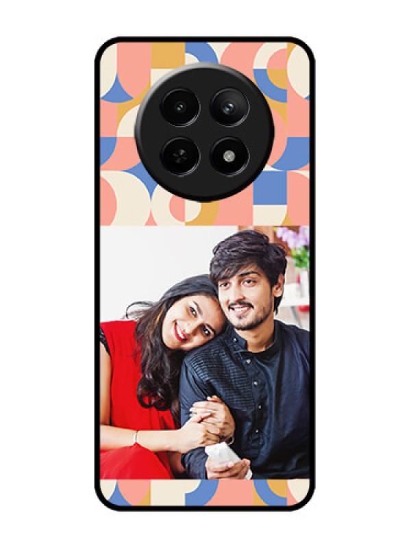 Custom narzo N65 5G Custom Metal Phone Case - Semi - Circle Maze Pattern Design