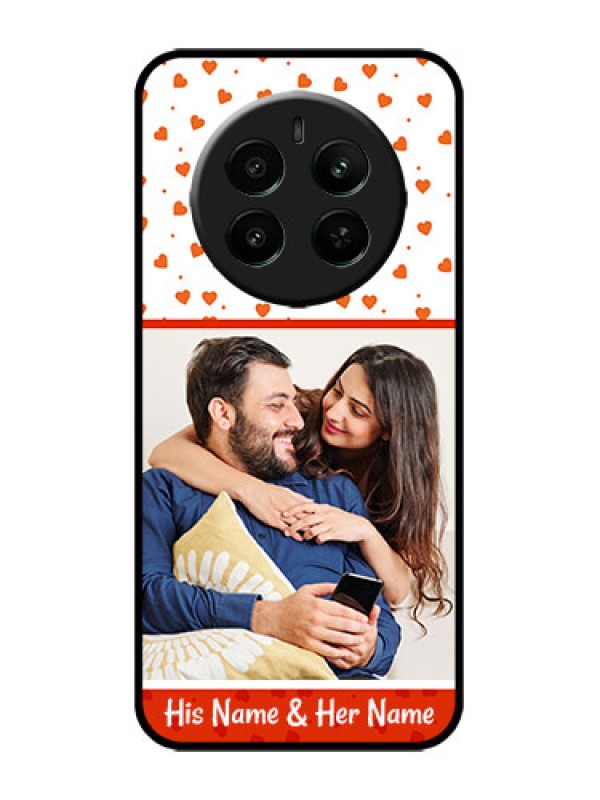 Custom Realme P1 5G Custom Metal Phone Case - Orange Love Symbol Design