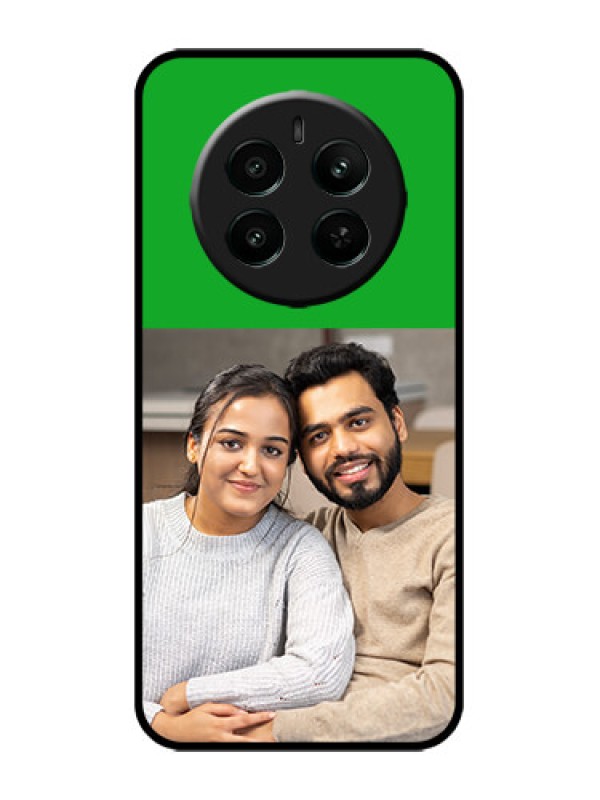 Custom Realme P1 5G Custom Metal Phone Case - Green Pattern Design