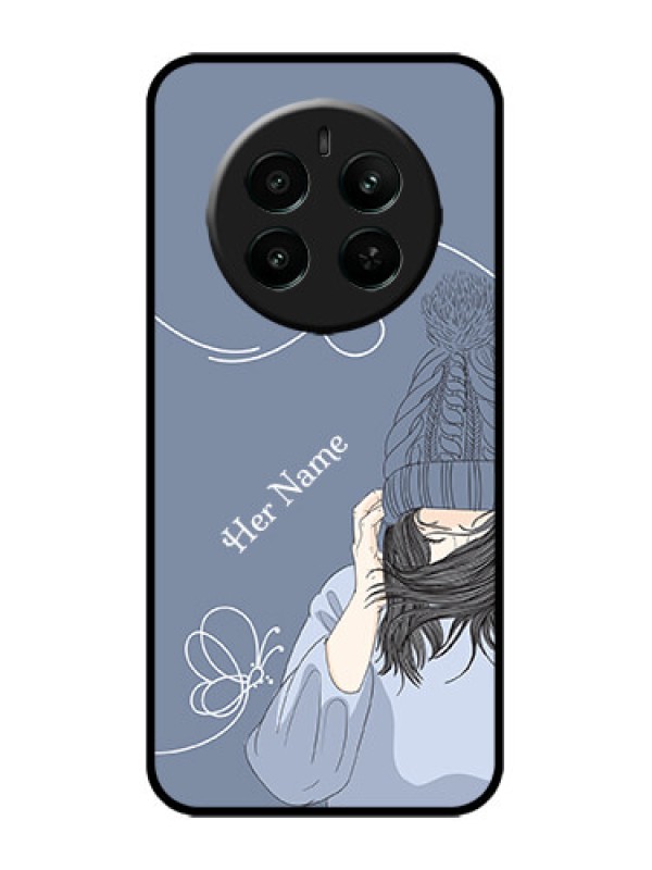 Custom Realme P1 5G Custom Metal Phone Case - Girl In Winter Outfit Design