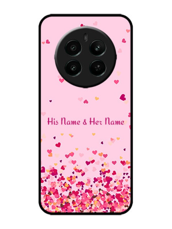 Custom Realme P1 5G Custom Metal Phone Case - Floating Hearts Design