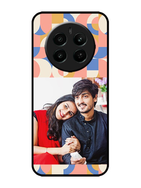 Custom Realme P1 5G Custom Metal Phone Case - Semi - Circle Maze Pattern Design