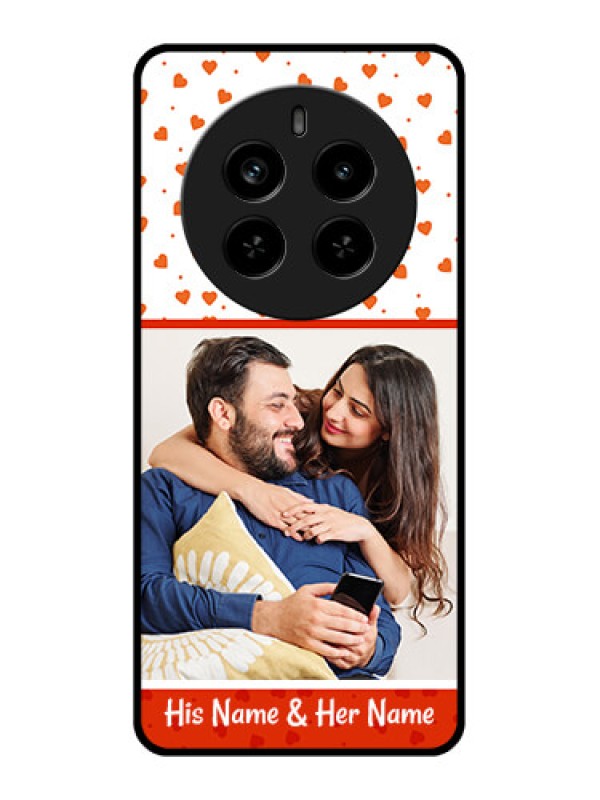 Custom Realme P1 Pro 5G Custom Metal Phone Case - Orange Love Symbol Design