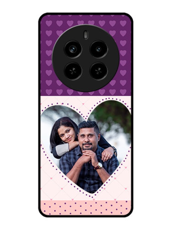 Custom Realme P1 Pro 5G Custom Metal Phone Case - Violet Love Dots Design