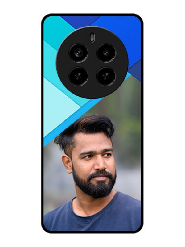 Custom Realme P1 Pro 5G Custom Metal Phone Case - Blue Pattern Design