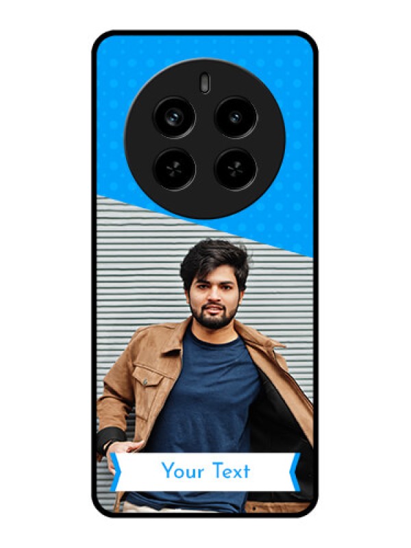 Custom Realme P1 Pro 5G Custom Metal Phone Case - Simple Blue Color Design