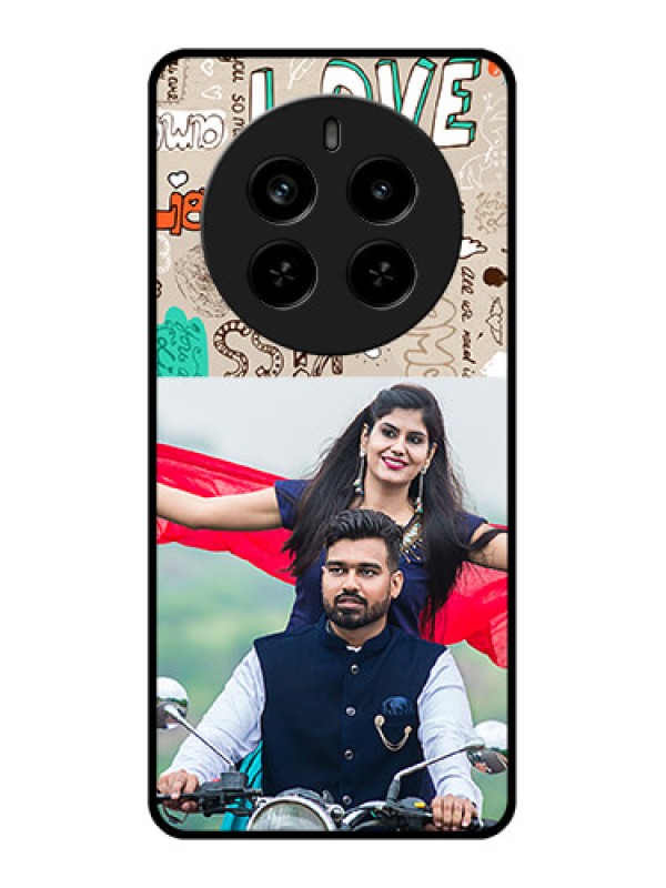 Custom Realme P1 Pro 5G Custom Metal Phone Case - Love Doodle Pattern