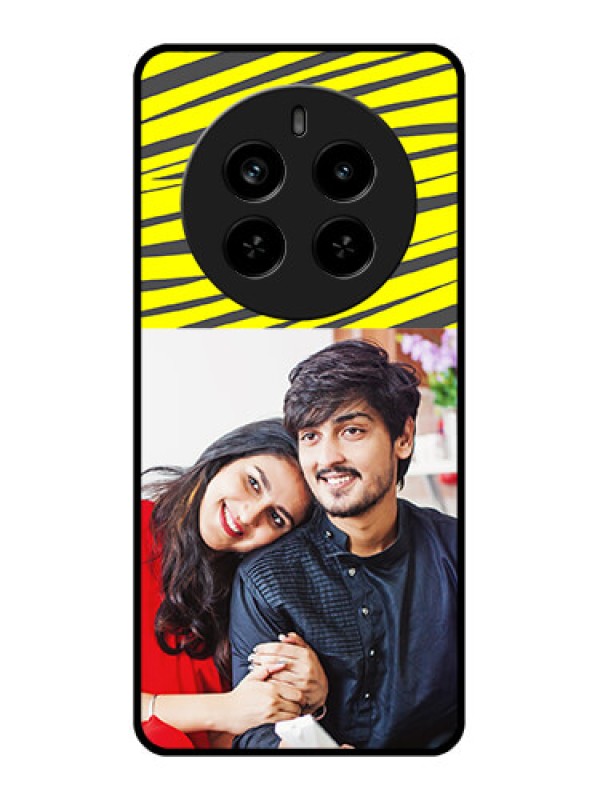 Custom Realme P1 Pro 5G Custom Metal Phone Case - Yellow Abstract Design