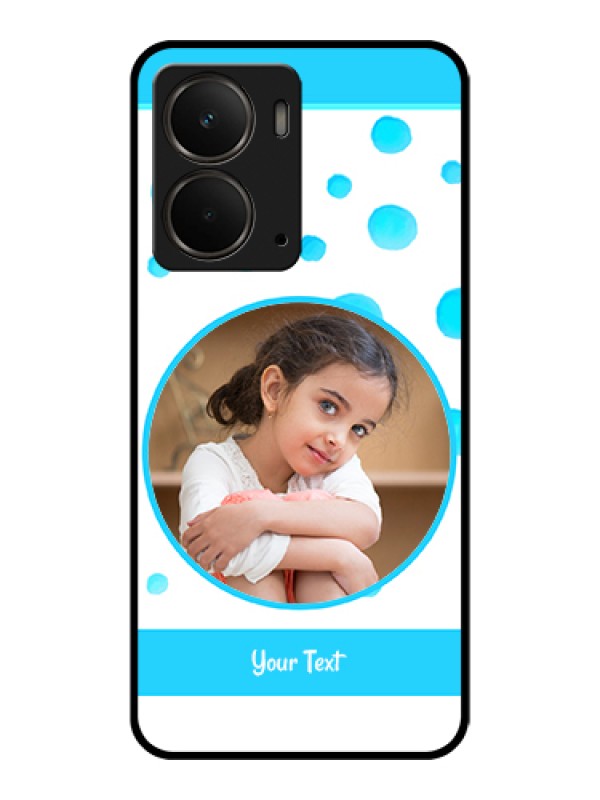 Custom Realme P3 5G Custom Metal Phone Case - Blue Bubbles Pattern Design