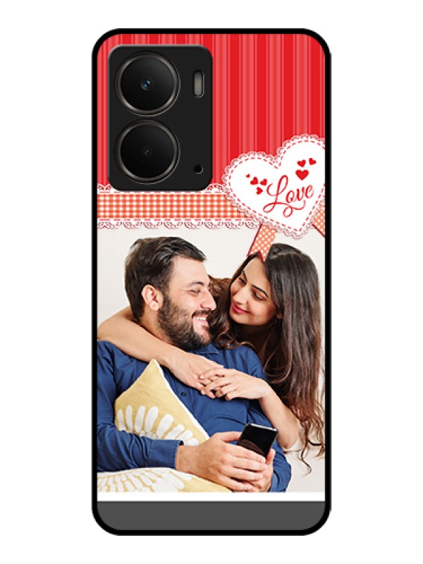 Custom Realme P3 5G Custom Metal Phone Case - Red Love Pattern Design