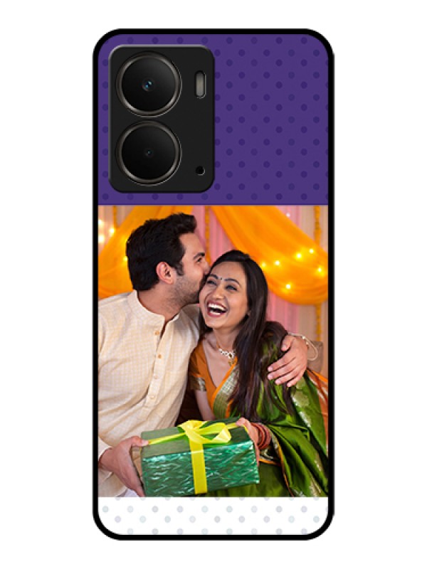 Custom Realme P3 5G Custom Metal Phone Case - Violet Colored Pattern Design