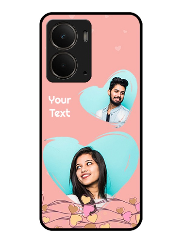 Custom Realme P3 5G Custom Metal Phone CaseCouples Heart Design